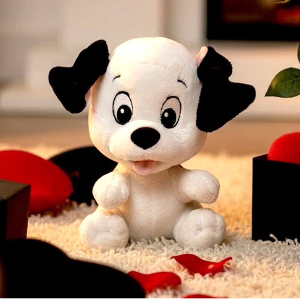 Disney Store 101 Dalmatians Bobblehead Plush Dog Puppy Vintage Disney Toy 7"